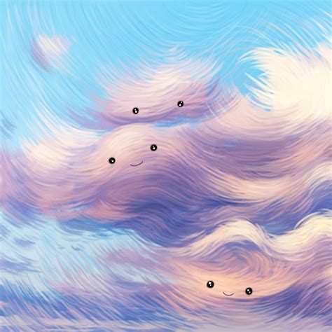 Fluffy clouds on Behance