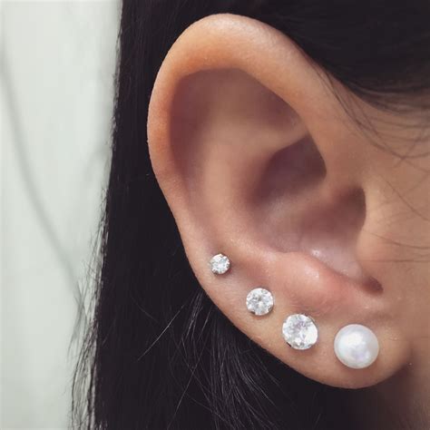 Half Lobe Half Cartilage Piercing at Dana Garretson blog