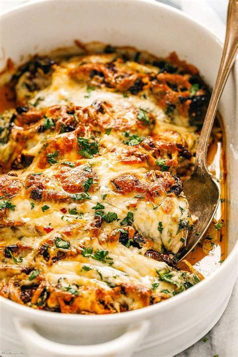 Baked Tuscan Chicken Casserole in 2022 | Chicken casserole recipes ...