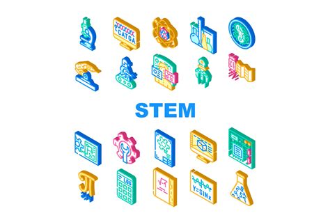 Stem Engineer Process And Science Icons Set Vector (1791793)