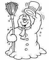Printable snowman coloring Page Winter sketch template