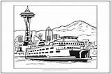 Seattle Skyline Coloring Pages sketch template