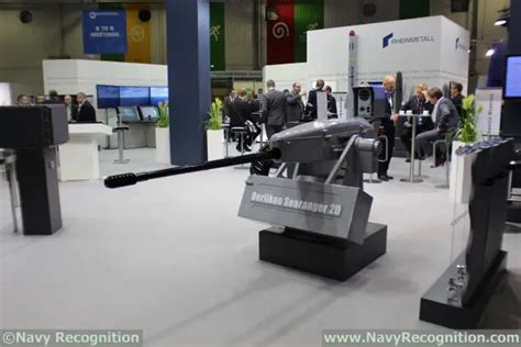 Rheinmetall Defence exhibits its 20mm Remote Controlled Gun Station Oerlikon Searanger 20