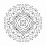 Geometric zenith Mandala coloring Book Page Vector Image sketch template