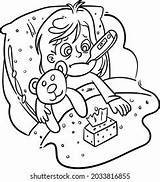 Children Get Sick Coloring Book Kids Stock Illustration 2033816855  sketch template