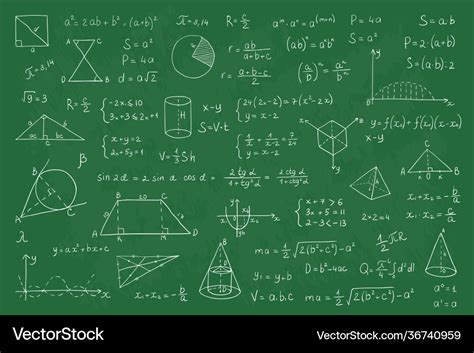 Chalkboard with math equation realistic chalked Vector Image