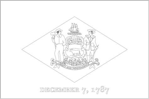 Delaware State Flag Coloring Page Free Printable - vrogue.co