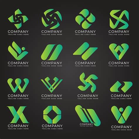 Premium Vector | Vector company logo set design