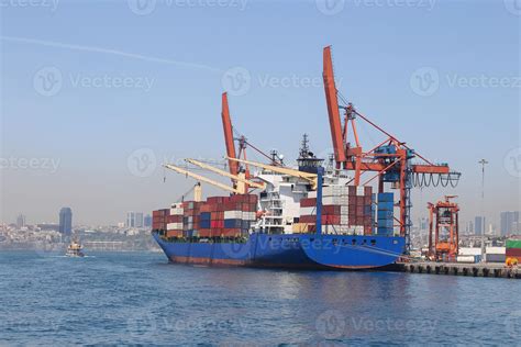 Container Ship in port 9381439 Stock Photo at Vecteezy