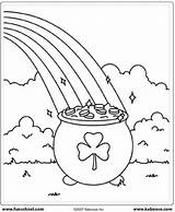 Rainbow With Pot Of Gold Coloring Pages  Home sketch template
