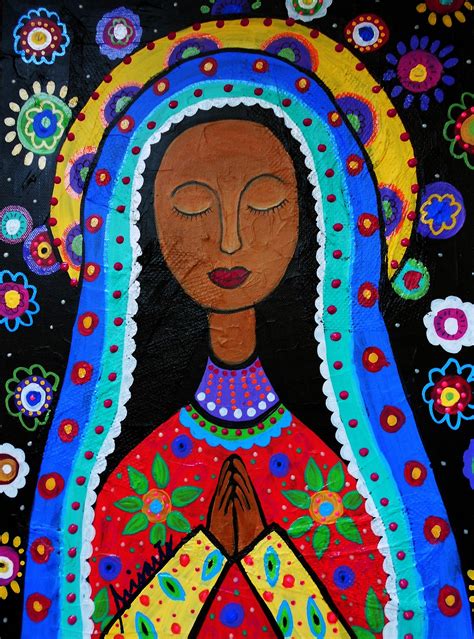 Gallery of Modern Folk Artist Pristine Cartera-Turkus: Our Lady of Guadalupe Mexican Original ...