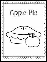 Simple Apple Pie Drawing Sketch Coloring Page sketch template