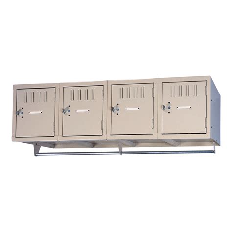 Tennsco 4-Person Wall-Mounted Locker — 48in.W x 18in.D x 12in.H, Sand, Model BS1-121812-4 ...