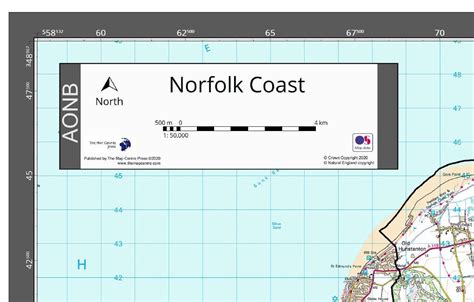 Norfolk Coast - AONB Wall Map