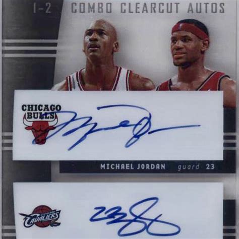 Top Michael Jordan and LeBron James Dual Autograph Cards Gallery List