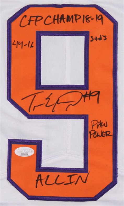 Travis Etienne Jr. Signed Clemson Tigers Jersey with (5) Inscriptions ...