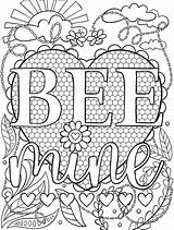 Coloring Bee Mine Pages Valentine Sketch Page sketch template