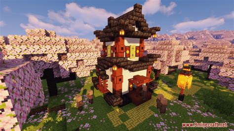 Cherry Blossom Village Map - 1Minecraft