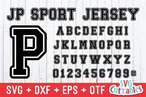 JP Sport Jersey | Athletic Font | Collegiate Font (374078) | Cut Files ...