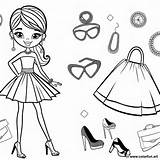 Coloring Page top model Glamour For Kids Download Or Print Free sketch template