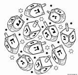 Hanukkah Dreidel Coloring Pages sketch template