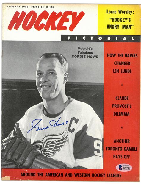 Lot Detail - Gordie Howe Autographed 1963 Hockey Pictorial