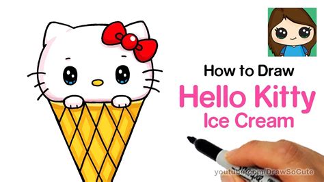 How to Draw Hello Kitty Ice Cream Easy | Sanrio