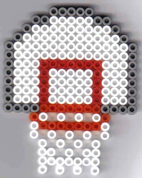 Basketball perler beads | Perler Beads: Sports | Pinterest