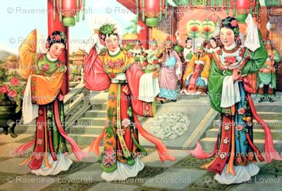 asian china chinese oriental chinoiserie ancient dynasty empress queens ...