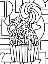 desenho De muffin Com Comida Doce Para colorir 17197874 Vetor No  sketch template