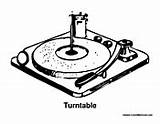 Dj Turntable Coloring Pages sketch template