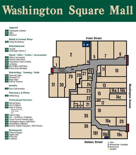 Washington Square Mall | Mall Directory | Store Directory