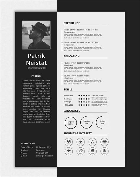 15 One Page Resume Templates to Fill-in & Download
