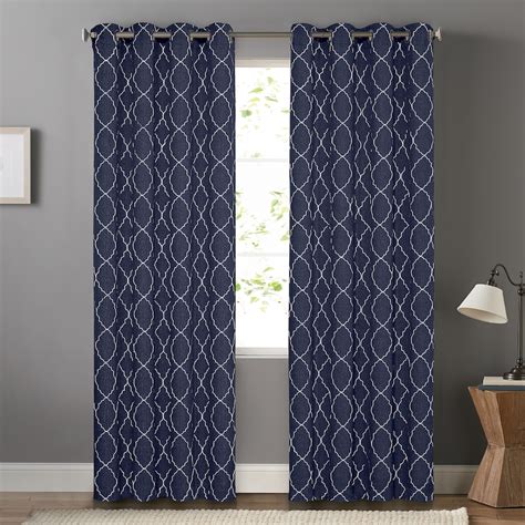 Sonoma Goods For Life® 2-pack Embroidered Dynasty Blackout Curtain | Blue curtains living room ...