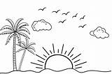 Simple Sunrise coloring page  Download Print Or Color Online For Free sketch template