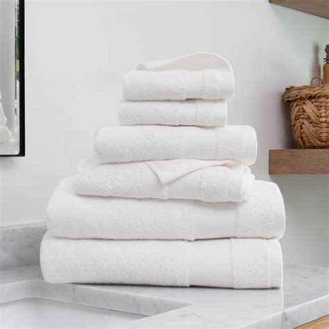 Becky Cameron 6-Piece White Ultra Soft Cotton Bath Towel Set IH-TO520-6PK-WH - The Home Depot