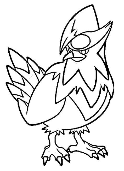 Pokemon Staraptor Coloring Pages