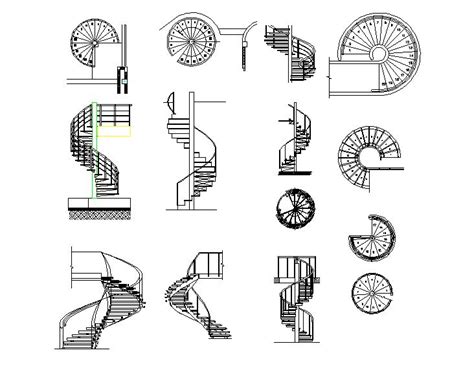 Spiral stairs plan detail dwg file. in 2024 | Stair plan, Spiral stairs, Staircase drawing