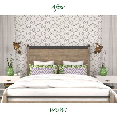 Handprinted wallpaper takes this room from nice to "wow!" | Hand painted wallpaper, House ...