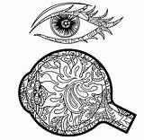 Zentangle Eye And Eyeball PDF Coloring Page  Etsy New Zealand sketch template