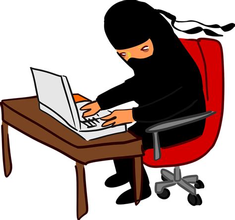 Ninja Laptop Typing · Free vector graphic on Pixabay