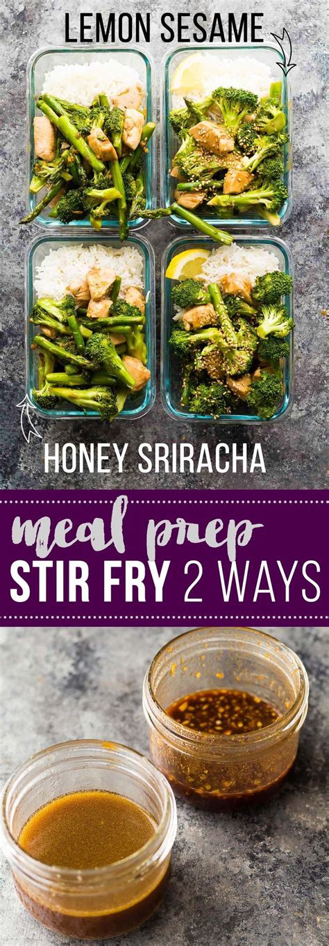 Meal Prep Stir Fry 2-for-1 (Honey Sriracha & Lemon Sesame) | Recipe | Healthy recipes, Meals ...