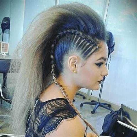 Beautiful model with a side braid mohawk hairstyle, one of the 10 ...