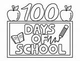 100th Day Coloring Sheet sketch template