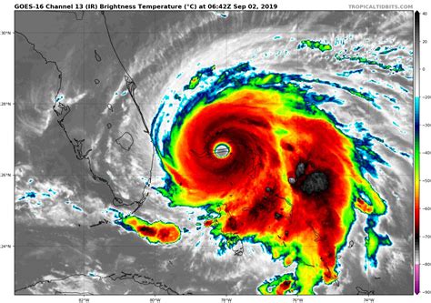 UPDATE: Hurricane Dorian grinds over the northern Bahamas, tracks ...