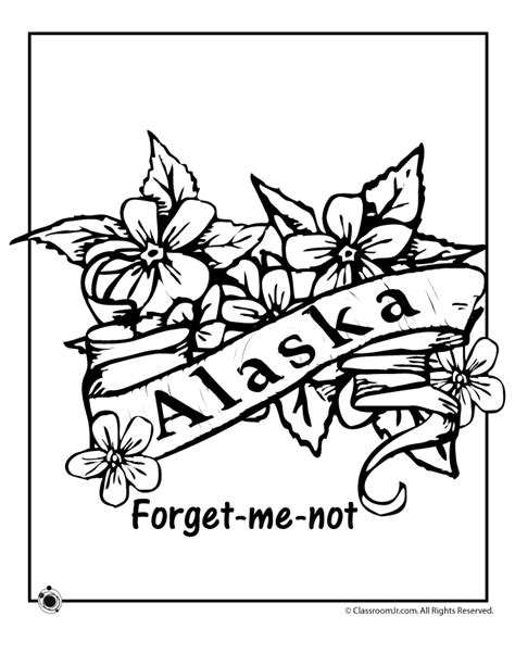 Alaska State Flower Coloring Page | Woo! Jr. Kids Activities