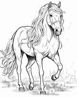 Free Printable Realistic Horse Coloring Pages sketch template