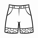 Libro Da Colorare Pantaloncini Per Bambini  Immagini Vettoriali Stock sketch template