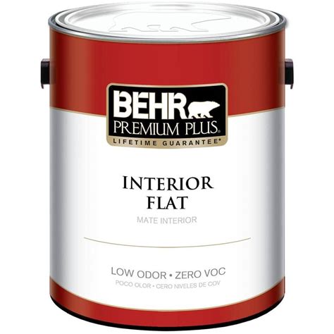 BEHR Premium Plus 1-gal. Deep Base Flat Zero VOC Interior Paint-130001 - The Home Depot