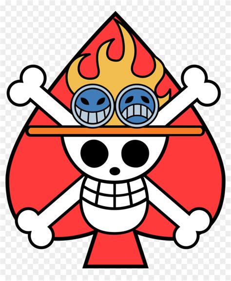 One Piece Ace Jolly Roger - Free Transparent PNG Clipart Images Download
